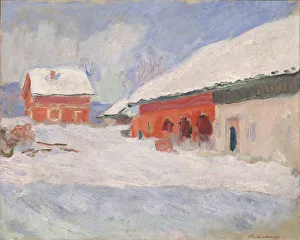 Norway. Red Houses at Bjornegaard, 1895
