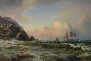 Carl Frederick Sorensen Prints: A Norwegian Coastline, 1868-1873. Creator: Carl Frederik Sorensen