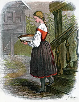 Dickes Prints: Norwegian Farm Girl, 1809. Artist: W Dickes