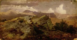 Ageing Prints: Norwegian Highlands, 1846. Creator: Hans Gude