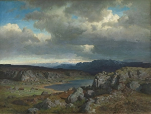 Professor Hans Gude Prints: Norwegian Highlands, 1857. Creator: Hans Gude