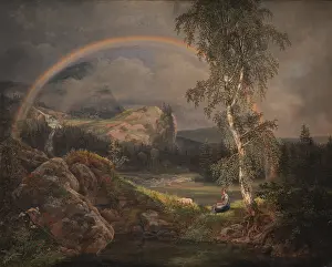 Rainbow Prints: Norwegian Landscape with a Rainbow, 1821