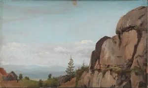 Martin Rorbye Prints: Norwegian Landscape with Rocks in the Foreground, 1830. Creator: Martinus Rorbye