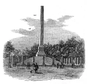 Norway Europe Prints: Norwegian National Obelisk at Haugesund, 1872. Creator: Unknown