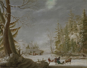 Snowy Prints: Norwegian winter Landscape, 1746. Creator: Mathias Blumenthal