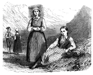 Robert Brown Prints: Norwegians of the Lovardalsskard, c1890