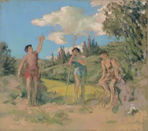 Pastel On Cardboard Collection: Nos patriam fugimus (Tityrus and Meliboeus), c. 1914