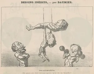 Acrobatic Prints: Nos saltimbanques, 19th century. Creator: Honore Daumier