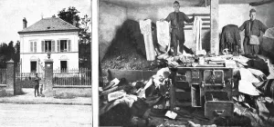 Destroyed Prints: Nos villes a sac; Un pavillon de la rue d'Essommes et sa cuisine ou avaient ete empiles