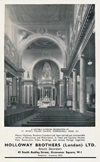 C G Holme Prints: A Notable Interior Decoration at St. Peters Italian Church, 1933