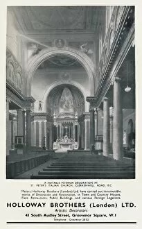 A Notable Interior Decoration at St. Peters Italian Church, 1933