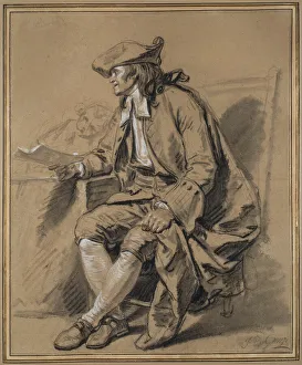 Greuse Jean Baptiste Prints: The Notary: A Study for The Marriage Contract, 1761. Creator: Jean-Baptiste Greuze