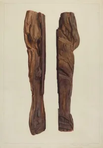 Runyan Manuel G Prints: Three Notch Survey Mark, c. 1938. Creator: Manuel G. Runyan