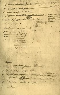 Napoleon Buonaparte Gallery: Notes regarding the Treaty of Leoben, March 1797, (1921). Creator: Napoleon Bonaparte I