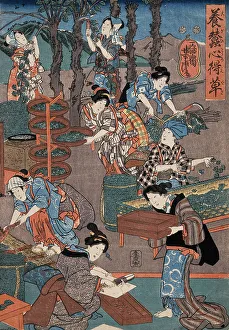 Notes on Sericulture, 19th century. Creator: Utagawa Yoshitora