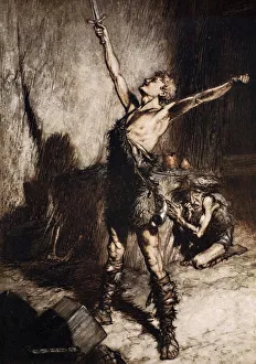 Nothung! Nothung! Conquering sword!, 1924. Artist: Arthur Rackham