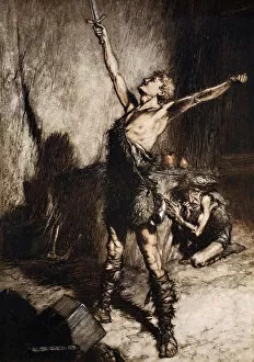 Mime Gallery: Nothung! Nothung! Conquering sword!, 1924. Artist: Arthur Rackham