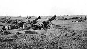 Foot Artillery Prints: Notre Artillerie dans les lignes Allemandes; batteries amercaines de 155