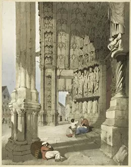Boys Thomas Shotter Gallery: Notre Dame, Chartres, 1839. Creator: Thomas Shotter Boys