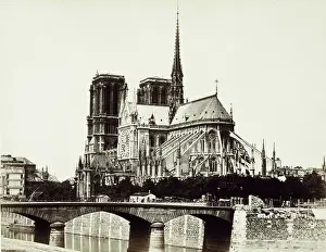 Baldus Prints: Notre Dame, Paris, between 1860 and 1870. Creator: Edouard Baldus