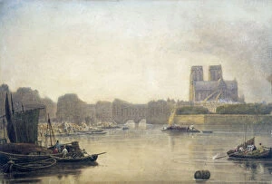 Notre Dame, Paris, 19th century. Artist: Frederick Nash