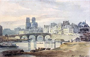 Notre-Dame de Paris from the Ile Saint-Louis, 1819. Artist: Amelia Long