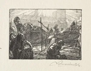 Notre Dame vue du Marche aux pommes. Creator: Auguste Louis Lepere (French, 1849-1918)