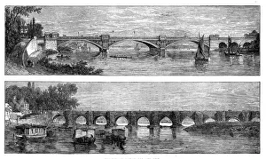 Nottingham Bridge, old and new, 1871. Creator: Unknown