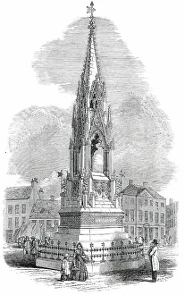 The Notts Testimonial to Lord George Bentinck, in the Market-Place, Mansfield, 1850. Creator: Unknown