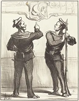 Galley Prints: Nous ne nous serions jamais doutes tout de meme... 1870. Creator: Honore Daumier