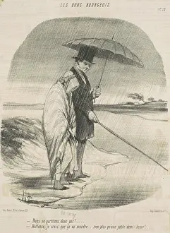 Umbrella Prints: Nous ne partirons donc pas!...October 28, 1847. Creator: Honore Daumier