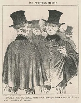 Raincoat Prints: Nouveau manteau talma, 19th century. Creator: Honore Daumier