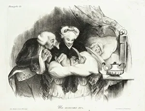 Newborn Prints: Un Nouveau Nez, 1833. Creator: Honore Daumier