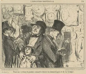 Pendulum Prints: Nouveau système de pendule... 19th century. Creator: Honore Daumier
