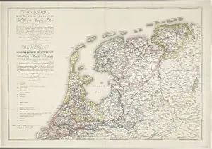 Islands Prints: Nouvelle Carte des Sept Departemens de la Hollande/ New map of the seven Dutch