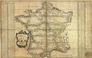 Washington D C Prints: Nouvelle carte de la France, 1744. Artist: Maraldi, Jean-Dominique (1709-1788)