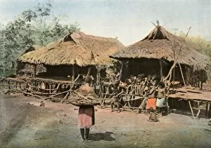 Boulanger Collection: Nouvelle-Guinee. Karapuna. Village Indigene, (Papua New Guinea. Karapuna. Native Village), 1900