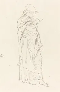 Rosenwald Collection Prints: The Novel: Girl Reading, c. 1889. Creator: James Abbott McNeill Whistler