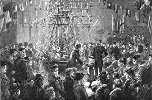 Party Gallery: A Novel Treat to Coastguards Children;Dismantling a Christmas 'Ship'of her toys, 1890