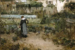 Hoeing Prints: Novembre, Etaples, ca. 1885. Creator: Walter Gay