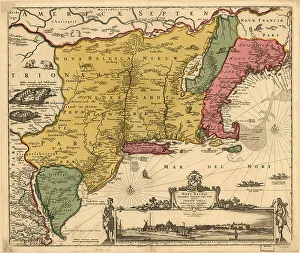 Visscher Prints: Novi Belgii Novæque Angliæ nec non partis Virginiæ tabula
