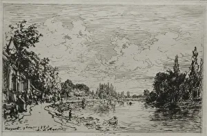 Maxime Lalanne Prints: Noyant, 1883. Creator: Maxime Lalanne (French, 1827-1886)