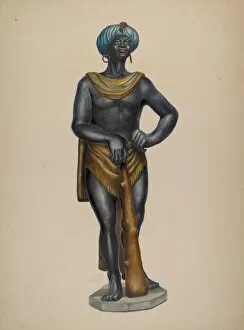 Nubian Slave Figure, c. 1937. Creator: Walter Hochstrasser