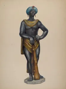Nubia Prints: Nubian Slave Figure, c. 1937. Creator: Walter Hochstrasser
