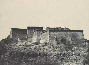 Philae Prints: Nubie. Grand Temple d Isis, A Philoe. Vue generale prise du nord, 1850