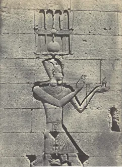 Nubie. Kalabscheh. Sculptures de la Facade posterieure du Temple, 1850