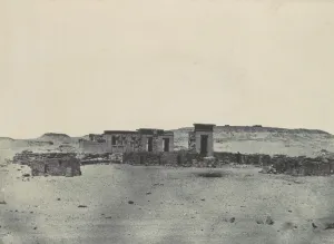 Aswan Prints: Nubie. Temple et Village de Debod. Parembole de l itineraire d Antonin