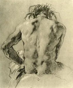 Tiepoli Prints: Nude back, 1751, (1928). Artist: Giovanni Battista Tiepolo