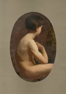 Julius Prints: Nude boy, 1854-1855. Creator: Gyula Benczur