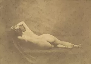 Lying Down Gallery: [Nude], ca. 1851. Creator: Possibly by Eugene Durieu